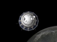 Probe going towords the moon.jpg