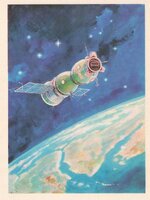 Художник А. ЛЕОНОВ. «Союз-19» в полете.JPG