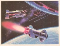 Художник А. СОКОЛОВ. «Челнок»  отправляется на Землю (корабль многократного использования).JPG