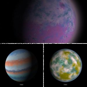 Colorfuly fun planets