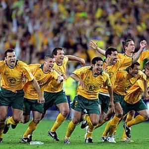 Australian Soccer team, the Socceroos win there match that took them into there 2nd ever world cup in Germany, match went into shootouts.