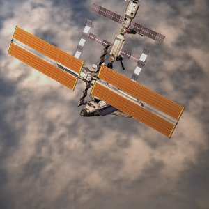 Discovery at ISS