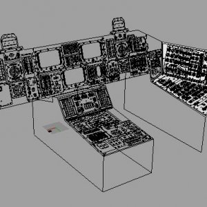 3D 'high resolution' cockpit for a paper model cockpit. 2D drawing used for reference for panel sizes. Will feature both original and MEDS Cockpit.

P