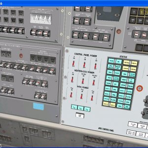 Space Shuttle Ultra
Aft workstation with the docking port control panels in place