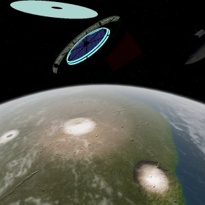 Stanford Torus over Green Mars