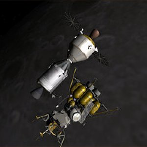 Both Apollo CM and Constellation docked together and the Apollo LM with Constellation LM also docked together, i believe using NASSP and some other ad