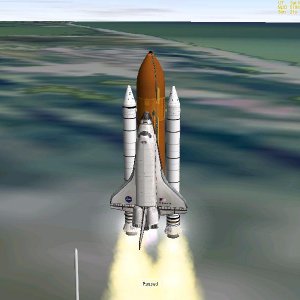 Picture 1 - The shuttle has already rotated/rolled when it should do a few seconds or so later
