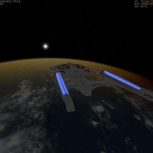 USS Enterprise NCC 1701 E (above earth)