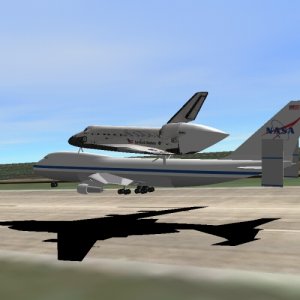 Orbiter SCA landing at KSC
