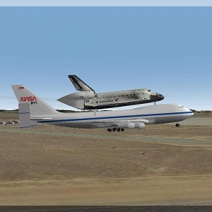 Orbiter SCA take off at Edwards