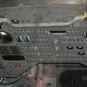 View of Panel 2 inside the Apollo 14 Command Module, Kitty Hawk.  The AGC and FDAI can be seen on the left