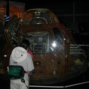 Exterior view of the Apollo 14 Command Module "Kitty Hawk"
