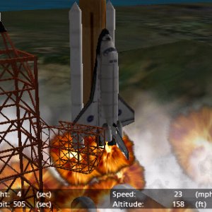 X-Plane Space Shuttle on the iPhone - 
Launch.