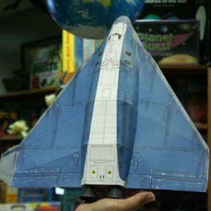Top view of Delta Glider paper model by Juanelm