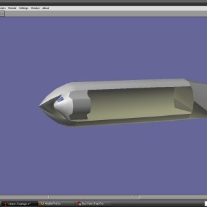 a cutaway of the launch system minus External tank, SRB's, and second stage.