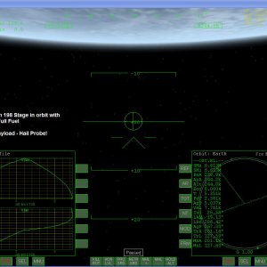244 x 238 x 28 Incl Orbit with 100% fuel remianing in stage 3 S-IVB stretch 198.