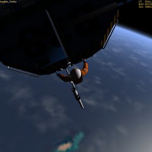 Mission 5 Capt Hurley moving the OFSS cargo module from the DG, over to where the RMS can grapple for placement.