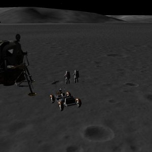 2) Commander and pilot stare in awe at the artifact in the distance