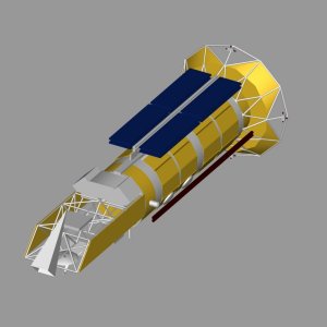 Old rendering of a Okean satellite mesh, done years ago.