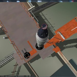 Project Gemini Ultra Alpha-GT3 "Launch Pad Test"

Gantry had been removed because of mesh issues. Debug Line shows OBC program execution status.

Mesh