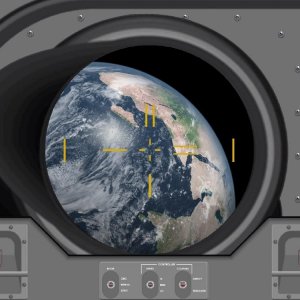 The Earth as seen through the telescope of Apollo 8.