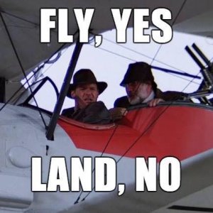 Fly, Yes.  Land, No.