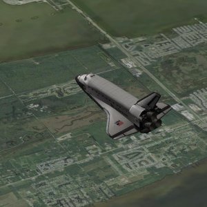 STS-57 over Merritt Island. My old house is down there.