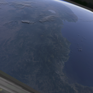 Flying over...........I don't know.