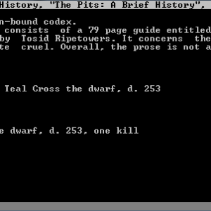 Dwarf Fortress - Cruely written tome