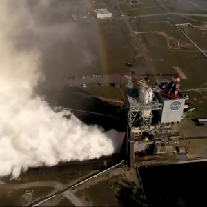 Screen captures of the livestream from Stennis, testing the RS-25