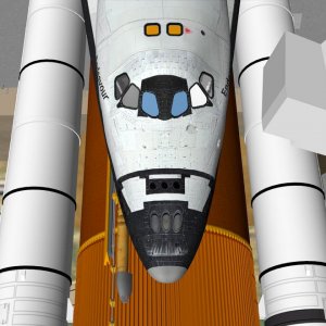 Endeavour sitting on pad LC-39A ready for launch