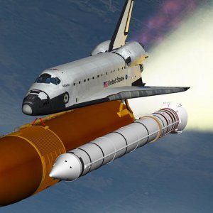 Full POWER! Atlantis during 1st stage ascent