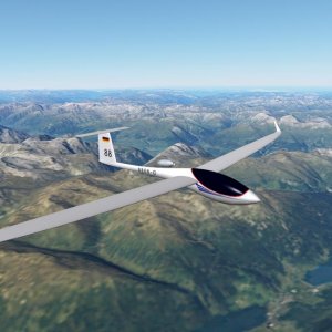 Glider over the Alps.