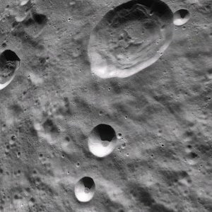 Glazenap Craters, lunar farside. Apollo 11 LOR Approach prior to AOS. AMSO/Orbiter 2016.