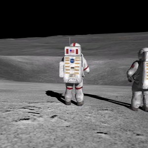 Apollo 13 Nominal AMSO/Orbiter 2016 Lovell & Haise at Cone Crater Rim