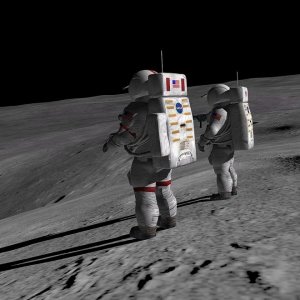 Apollo 13 Nominal AMSO/Orbiter 2016 Lovell & Haise at Cone Crater Rim