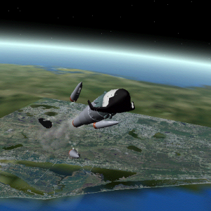 Kliper/Soyuz-3 launch - 1st stage jett.