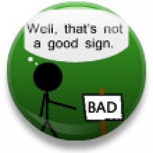 "Well that's not a good sign."