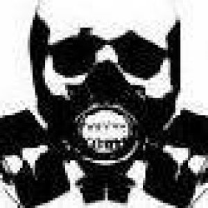 a skull with a gas mask