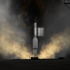Proton Launch at night