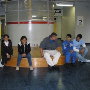 sitting down at hab 1 lobby