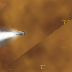 DGIV launch on Titan with Saturn in the zenit