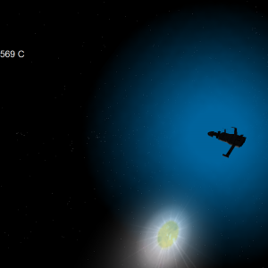 Arrow Freighter Warping over Sun