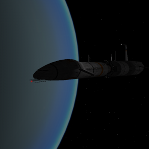 Arrow Freighter orbiting Uranus