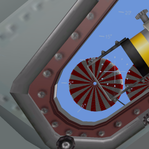 the parachutes from inside the capsule
