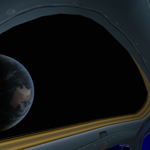 The earth, as viewed from the XR2 cockpit.