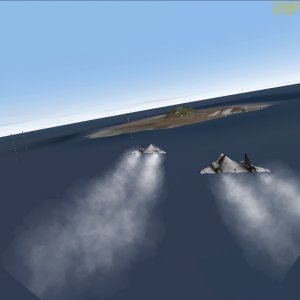 Inverted XR2 formation flight: Flying back home.