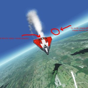 Was fooling around in Orbiter, trying to evade missiles fired using the AA-Missile addon. Found that the only ship I had agile enough was a DG-S with 