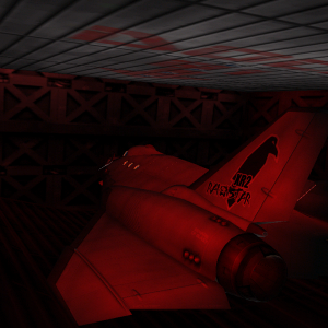 XR2 in Arrow Docking Bay, Red Spotlight