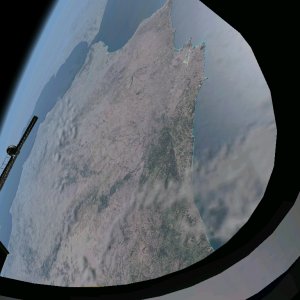 View of Lisbon, and Algarve region in the south of Portugal, from the ISS's Cupola module. Gibraltar Straight in the background, and of course, Spain 